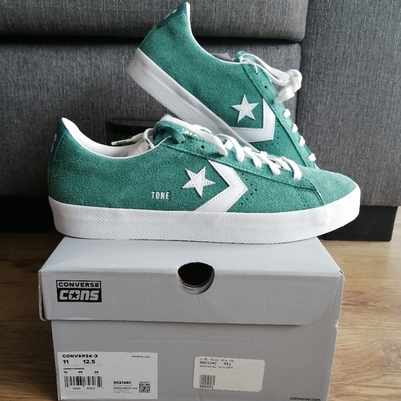 Converse X Dial Tone Vulc Pro Leather. Size 11 Men U.S. Vintage Jade Green. - Picture 2 of 12